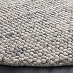 Safavieh Natura Collection Runner Rug - 2'3" x 18', Light Grey & Ivory, Handmade Wool Blend, Textured Design, Ideal for Hallway, Bedroom, Foyer (NAT620G)