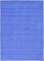 Unique Loom Solid Shag Collection Area Rug (8' x 11' Rectangle, Periwinkle Blue)
