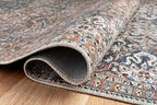 Loloi Chris Loves Julia Jules Collection JUL-06 Denim/Spice 9'-6" x 14', .13" Pile Height, Area Rug