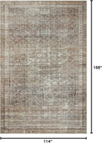 Loloi Chris Loves Julia Jules Collection JUL-09 Ink/Terracotta 9'-6'' x 14', .13" Pile Height, Area Rug