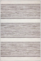 Dash & Albert Ellington Stripe Grey Machine Washable Rug, 6 X 9 Feet, Grey Stripe Pattern