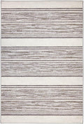 Dash & Albert Ellington Stripe Grey Machine Washable Rug, Runner-2.5 X 8 Feet, Grey Stripe Pattern