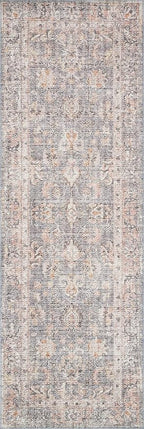 Loloi II Skye Collection SKY-01 Grey/Apricot 2'-6" x 7'-6" Runner Rug