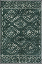KILOCOCO Boho Entryway Rug 2x3 Printed Small Area Rug Indoor Door Mat Machine Washable Kitchen Rugs Super Soft Non Slip Throw Rugs for Bedroom Entrance Geometric Laundry Room, Green