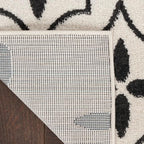 Nourison Home Nourison Essentials Ivory Black 2'2" x 7'6" Area Rug - Easy Clean, Non Shedding, Bed Room, Living Room, Dining Room, Kitchen (8' Runner)
