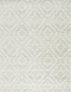 SAFAVIEH Adirondack Collection Area Rug - 9' x 12', Green & Ivory, Modern Diamond Distressed Design, Non-Shedding & Easy Care, Ideal for High Traffic Areas in Living Room, Bedroom (ADR131Y)