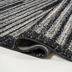 JONATHAN Y Khalil Modern Berber Stripe Black/Cream Indoor Area Rug, 3x5, Contemporary, Bohemian, Easy-Cleaning for Living Room, Bedroom, Kitchen, Pet Friendly, Non-Shedding (MOH207F-3)