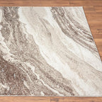 LUXE WEAVERS Lagos Collection 7983 Brown 6x9 Art Deco Geometric Area Rug
