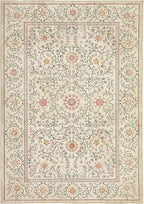 GarveeHome Boho 6x9 Area Rug for Living Room, Floral Vintage Rugs for Bedroom with Soft Low Pile, Non Slip Stain Resistant Botanical Washable Rug 6x9 for Dining Room Camel Carpet for Dorm Office