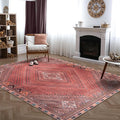 Bloom Rugs Washable Non-Slip 10x14 Rug - Red/Multicolor Traditional Bordered Area Rug for Living Room, Bedroom, Dining Room, and Kitchen - Exact Size: 10' x 14'