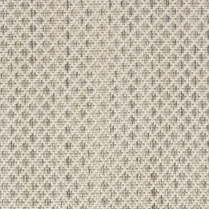 Nourison Home Courtyard Ivory Silver 6' x Square Area Rug - Easy Clean, Non Shedding, Bed Room, Living Room, Dining Room, Kitchen (6' x Square)