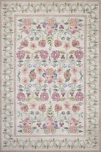 Loloi Rifle Paper Co. Rosa Collection RSA-01 Ivory 2'-6" x 9'-6" Runner Rug
