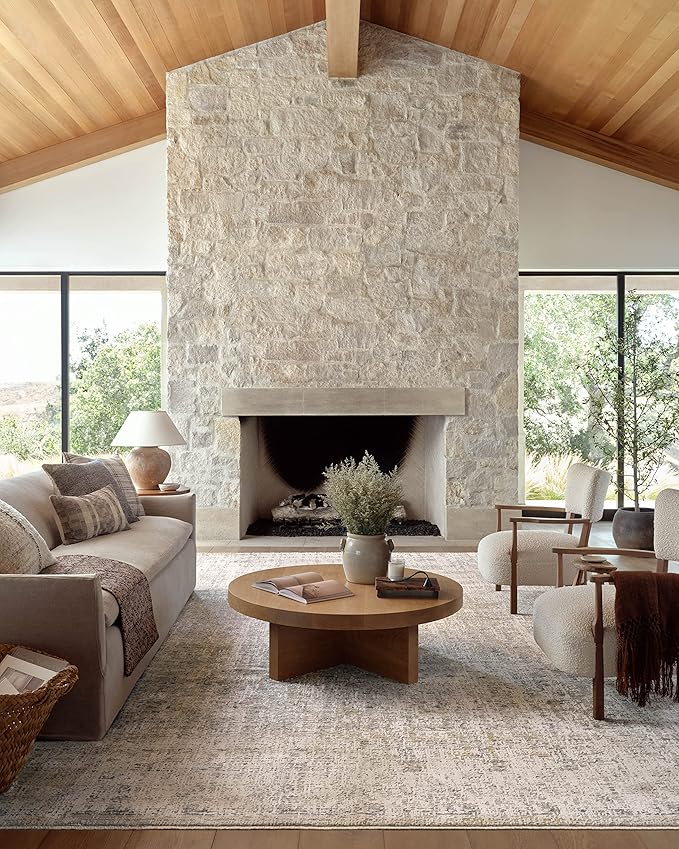 Loloi Amber Lewis Alie Collection ALE-02 Sand/Sky 2'-3'' x 3'-10'', .13'' Pile Height, Accent Rug
