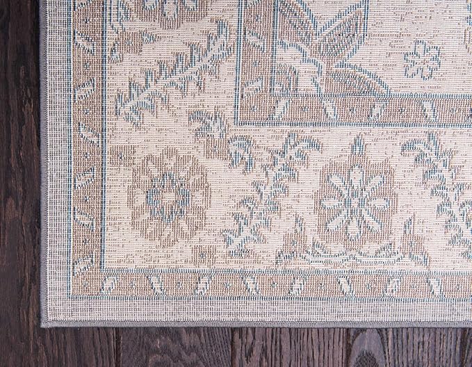 Unique Loom Salzburg Collection Classic Traditional Design Oriental Inspired Border Area Rug (3' 3 x 5' 3 Rectangular, Gray/Beige)