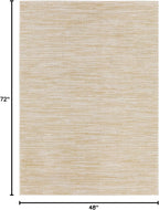 Nourison Home Nourison Essentials Ivory Gold 4' x 6' Area Rug - Easy Clean, Non Shedding, Bed Room, Living Room, Dining Room, Kitchen (4' x 6')