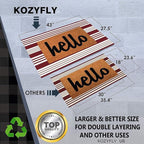 KOZYFLY Striped Outdoor Rug Red and White 27.5x43 Inches Front Door Rug Christmas Woven Area Rug Washable Indoor Doormats Entrance Mat for Holiday Kitchen Entryway Patio Front Porch