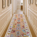 Fame Living Orange Oushak Rug, Modern Rugs, Vintage, Turkish, Eclectic, Floral, Pastel, Washable, Small Throw, Accent Area Rug for Living Room, Bedroom, Kitchen, Bathroom, 2'5"x4'9"