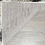 SAFAVIEH Dallas Shag Collection Area Rug - 8'6" x 12', Ivory & Dark Grey, Trellis Design, Non-Shedding & Easy Care, 1.5-inch Thick Ideal for High Traffic Areas in Living Room, Bedroom (SGD257H)