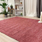 Alfa Rich 3x5 Dark Pink Washable Area Rugs for Living Room Bedroom Kitchen Girls Cotton Decor Runner
