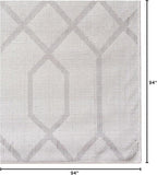 Unique Loom Marilyn Monroe Glam Collection Area Rug - Trellis (7' 10" Square, White Silver/ Silver)