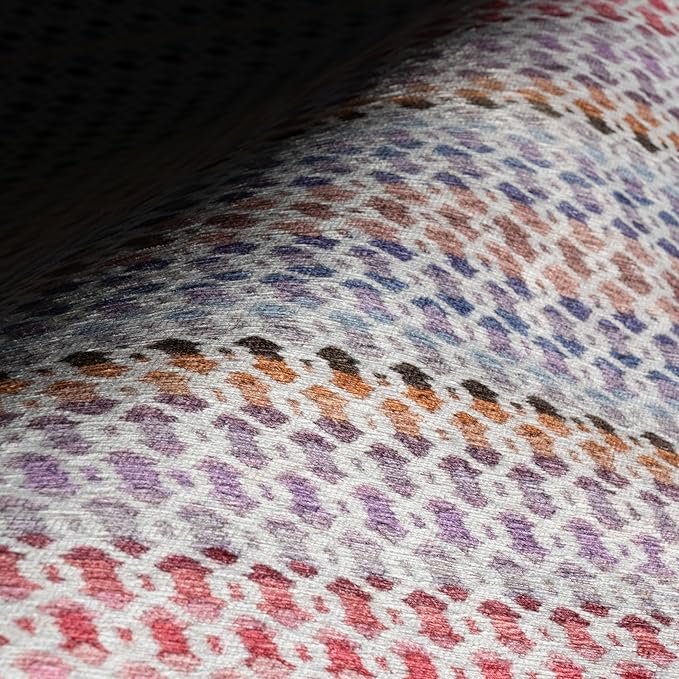 Dash & Albert Poppy Multi Machine Washable Rug, 5 X 8 Feet, Multicolored Geometric Pattern