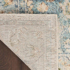 Nourison Home Astra Machine Washable Beige Blue 3'3" x 5' Area Rug - Easy Clean, Non Shedding, Bed Room, Living Room, Dining Room, Kitchen (3' x 5')