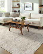 Hauteloom Nakia Living Room, Bedroom Area Rug - Traditional - Beige, Taupe, Ivory - 9'1" x 12'