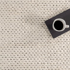 Nuloom Penelope Off-White/Ivory, 4' Round, Hand-Braided, Wool & Cotton, Soft and Textured, High Traffic, Stain Resistant, Easy Clean, Durable Area Rug for Bedroom, Living Room, Dining, Entryway