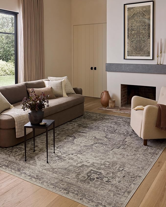 Loloi Amber Lewis Josie Collection JOS-03 Silver/Natural 2'-6" x 7'-6" Runner Rug