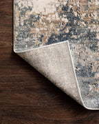 Loloi Teagan Collection TEA-06 Sand/Mist 5'-3" x 7'-6" Area Rug, Large, Soft Neutral Rug, High-Traffic for Living Room, Bedroom, Home Office, Dining Area