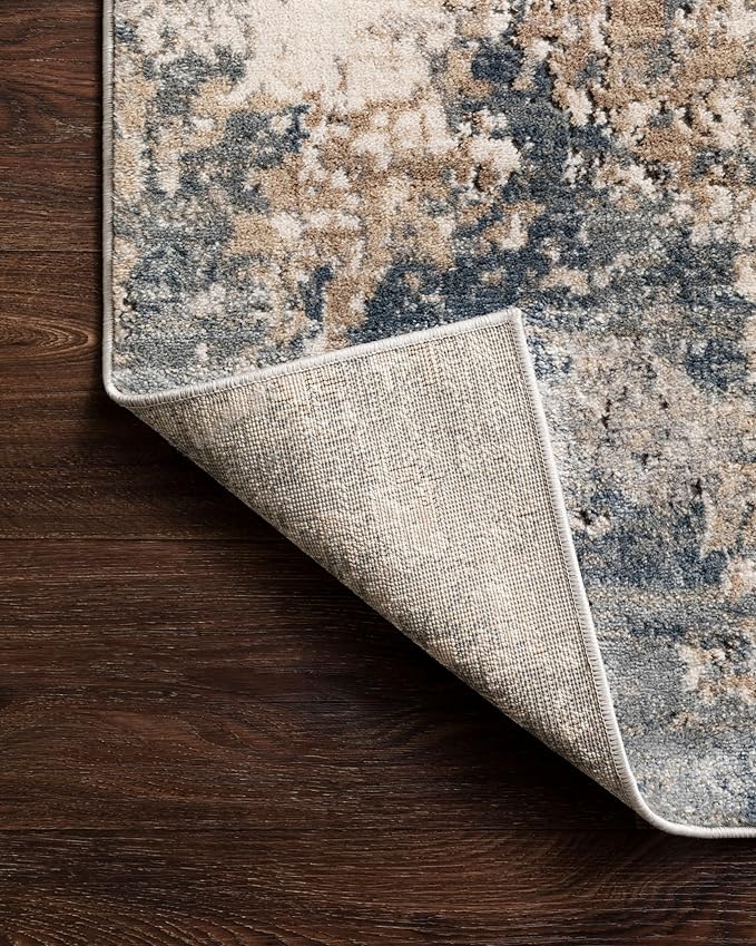 Loloi Teagan Collection TEA-06 Sand/Mist 2'-8" x 4' Accent Rug, Large, Soft Neutral Rug, High-Traffic for Living Room, Bedroom, Home Office, Dining Area