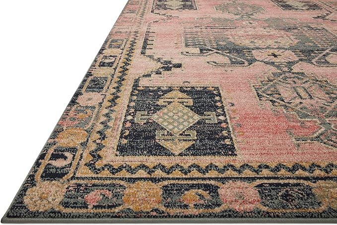 Loloi Jocelyn Collection JOC-06 Rose/Rose 7'-10" x 10' .38" Thick Area Rug
