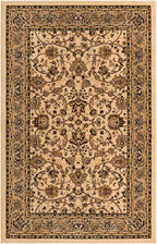 Rugs.com Yasmin Collection Rug – 5' x 8' Ivory Medium Rug Perfect for Bedrooms, Dining Rooms, Living Rooms