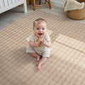 CAMILSON Modern Beige Non Slip Rug 5x7 Ultra Soft High Pile Area Rugs Non Skid Rubber Backing Durable & Easy to Clean Carpet for Living Room Bedroom Kids Room Indoor Use (5 x 7 Beige)