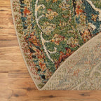 Unique Loom Isabella Collection Area Rug - Rossellini (5' 1" Round, Green/ Blue)