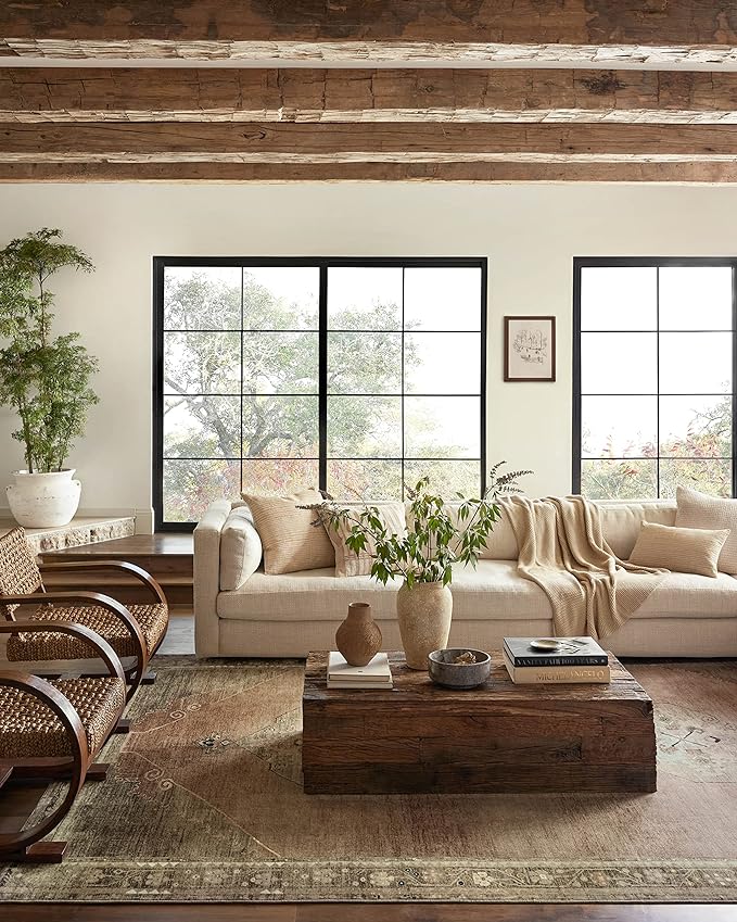 Loloi Magnolia Home by Joanna Gaines Sinclair Collection SIN-06 Clay/Tobacco 2'-3" x 9'-6", .25" Pile Height, Machine Washable, Runner Rug
