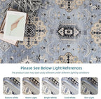 Dripex Washable Area Rug 6x9 Living Room Rug Stain & Water Resistant Foldable Thin Vintage Rugs Faux Wool Floor Carpet for Bedroom Dining Room Kitchen Bathroom Farmhouse Office