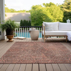 Addison Rugs Chantille ACN591 Salmon 9' x 12' Indoor Outdoor Area Rug, Easy Clean, Machine Washable, Non Shedding, Bedroom, Living Room, Dining Room, Kitchen, Patio Rug