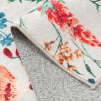 Floral Runner Rug 2x5 Washable Hallway Long Beige Bedroom Carpet Non Slip Indoor Boho Kitchen Low Pile Accent Rug Lightweight Soft for Bathroom Dining Laundry Living Room