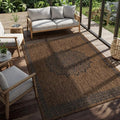 CAMILSON Outdoor Rug 6x9 Medallion Gold Modern Area Rugs for Indoor and Outdoor Patios Kitchen and Hallway Mats Washable Porch Deck Outside Carpet (Medallion Gold 6 x 9)