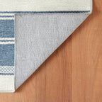 Dash & Albert Bowman Stripe Blue Machine Washable Rug, 5 X 8 Feet, Blue Stripe Pattern