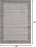 Rugs.com Angelica Collection Rug – 7' x 10' Light Gray Medium Rug Perfect for Bedrooms, Dining Rooms, Living Rooms