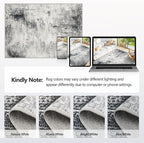 8x10 Area Rugs Machine Washable - Modern Abstract Large Rugs for Living Room Soft Anti-Skid Thin Carpet for Bedroom, Under Dining Table, Nursery, Farmhouse,Home Office (8'x10' Dark Grey)