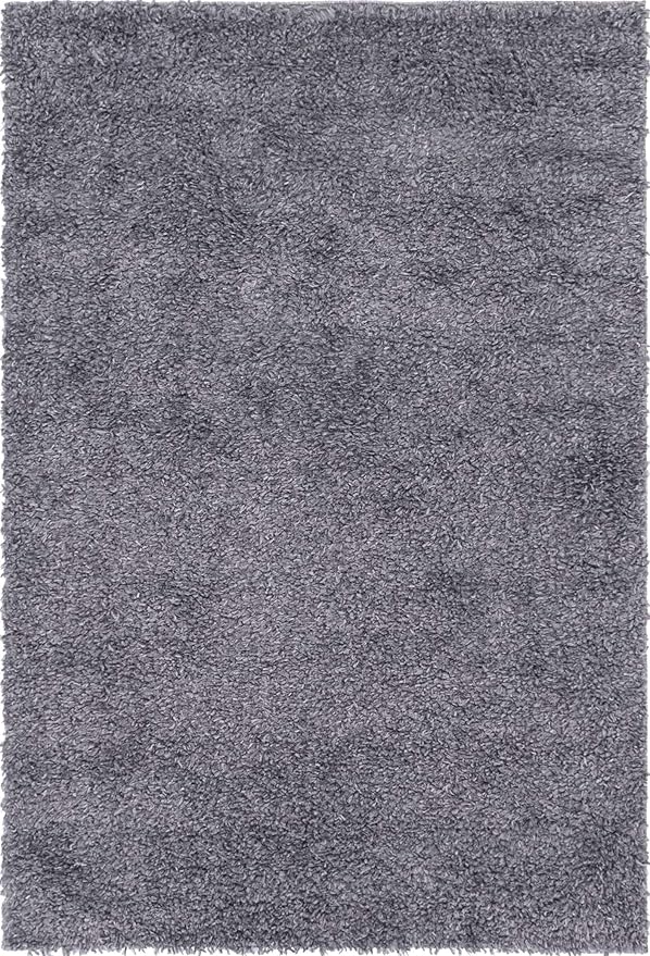 Unique Loom Davos Shag Collection Area Rug - Solid (4' 1" x 6' 1" Rectangle, Peppercorn)