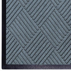 WaterHog Diamond | Commercial-Grade Entrance Mat with Rubber Border – Indoor/Outdoor, Quick Drying, Stain Resistant Door Mat (Bluestone, 4' x 6')