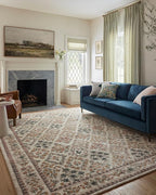 Loloi Rifle Paper Co. Laurel Collection LAU-04 Cream/Multi 5'-3" x 7'-8" Area Rug