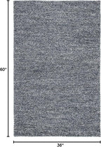 SAFAVIEH Area Rug 3x5 - Natura Collection - Dark Grey, Handmade Wool Blend, Textured Design, Ideal for Living Room, Bedroom, Dining Space (NAT620H)