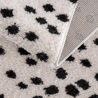 Hauteloom Cansu Living Room, Bedroom Area Rug - Plush Pile - Black - 6'7" x 9'