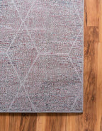 Unique Loom Trellis Frieze Collection Area Rug - Geometric (6' Square, Blue Multi/ Ivory)