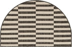 Unique Loom Outdoor Striped Collection Area Rug - Striped (2' 7" x 4' 1" Hearth Charcoal/Ivory)